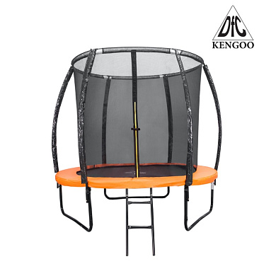 Батут DFC KENGOO 6 футов (183 см) внутр.сетка, лестница, оранж/черн